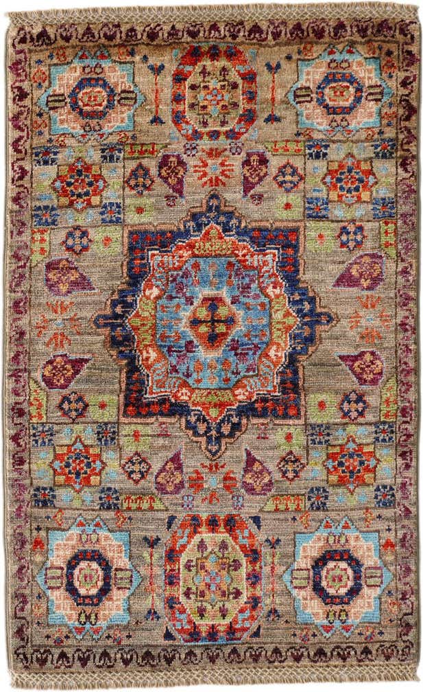 2' x 3' 2 Hand Knotted Mamluk Ziegler Rug