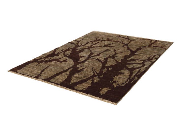 Detail image of 4' x 5' 3 Hand Knotted Ziegler Modern Rug