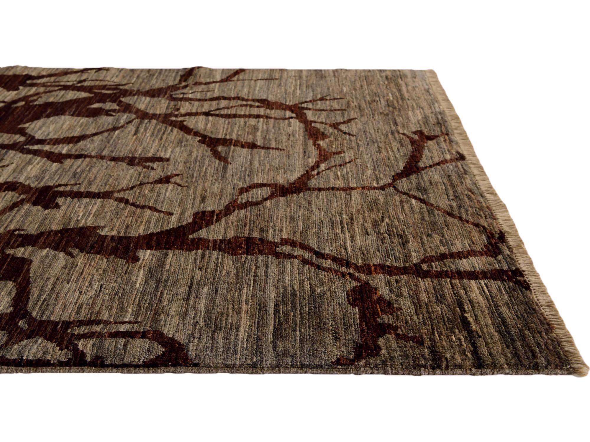 4' x 5' 3 Hand Knotted Ziegler Modern Rug