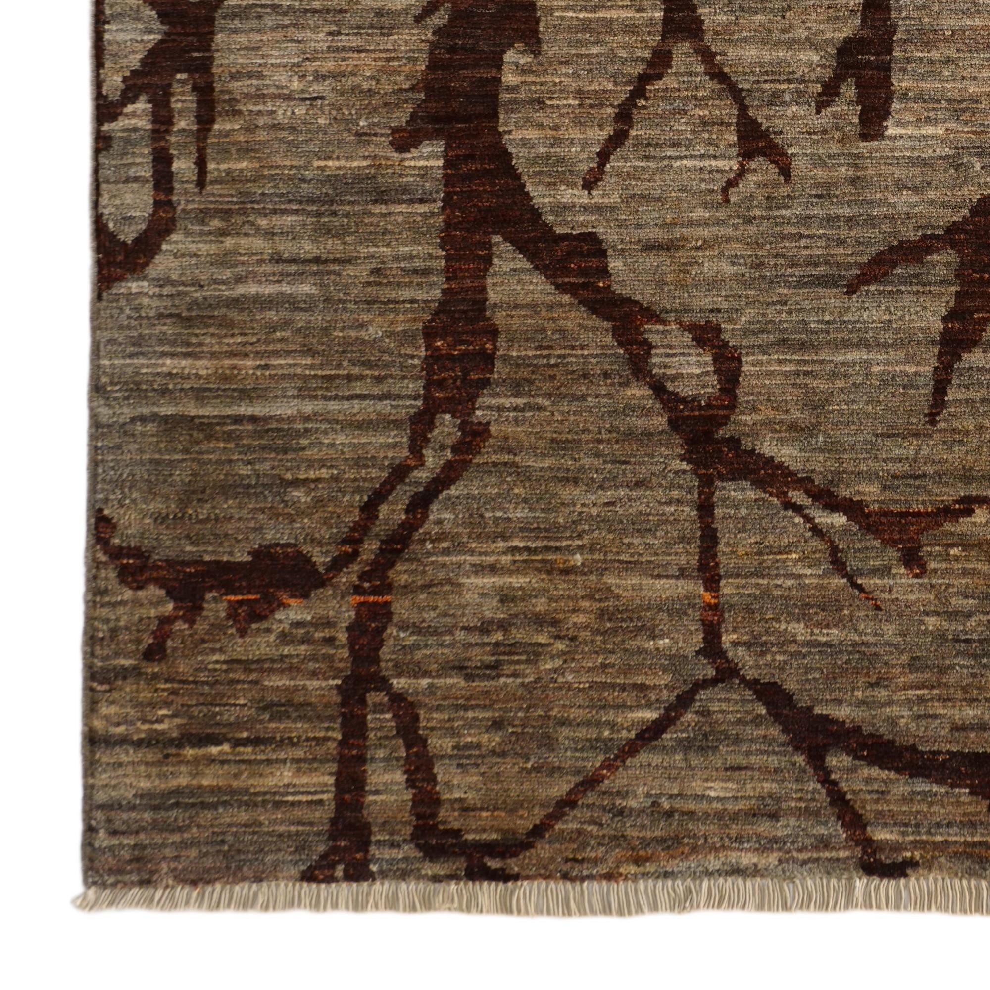 4' x 5' 3 Hand Knotted Ziegler Modern Rug