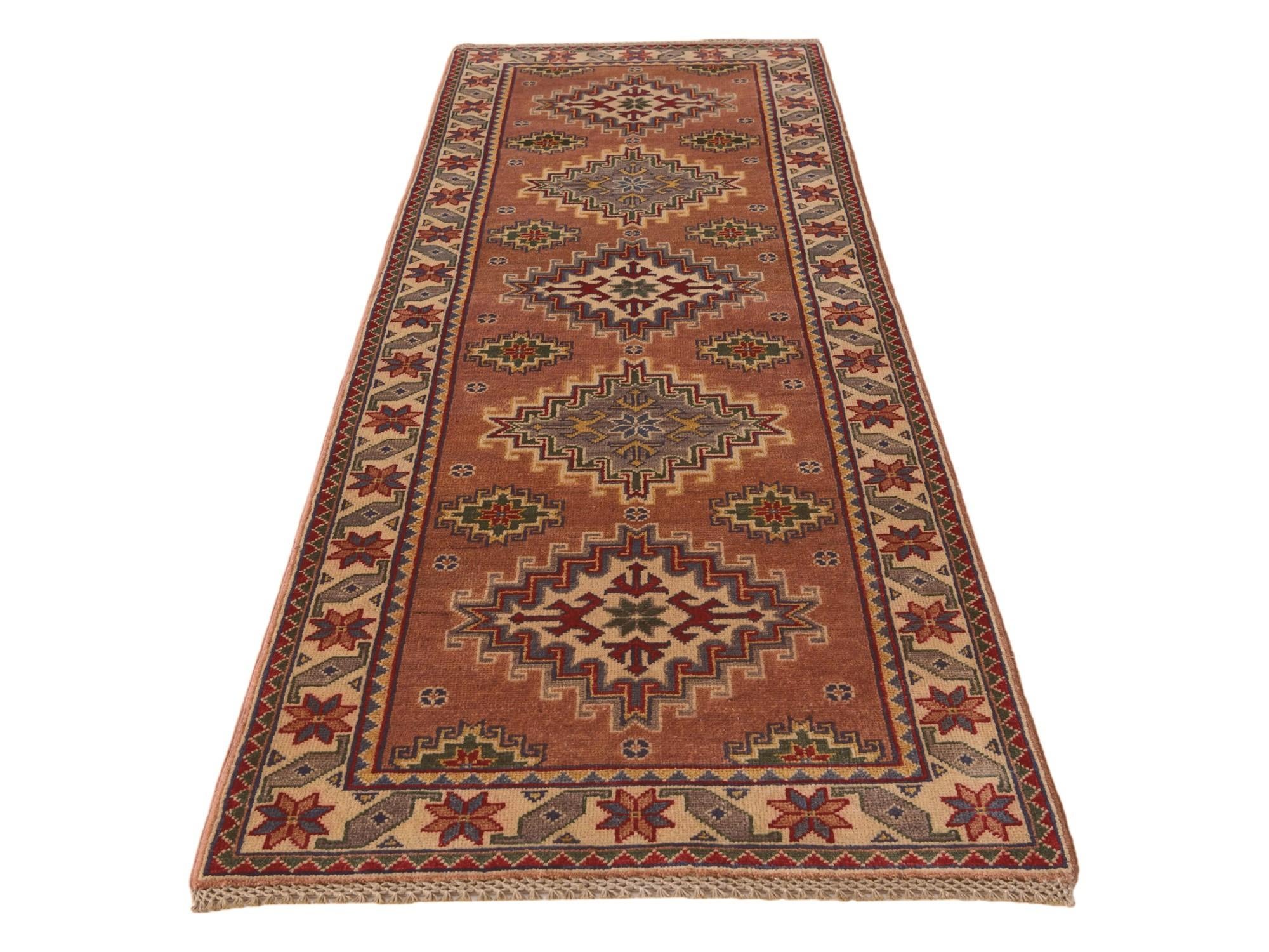 2' 8 x 7' 8 Hand Knotted Kazak Runner Rug