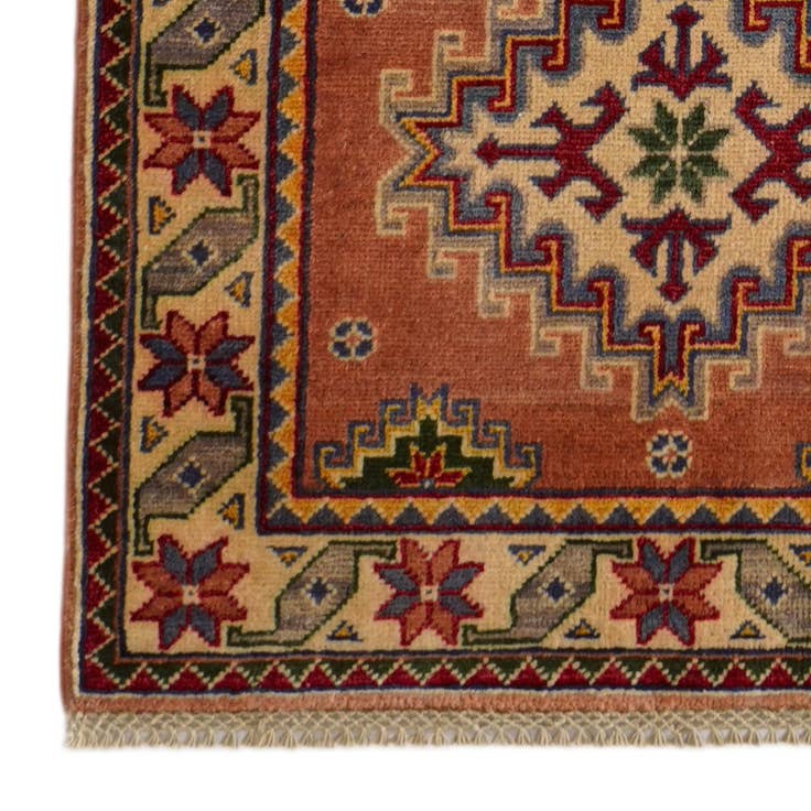 Detail image of 2' 8 x 7' 8 Hand Knotted Kazak Runner Rug