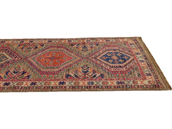 2' 6 x 7' Hand Knotted Kazak Runner Rug