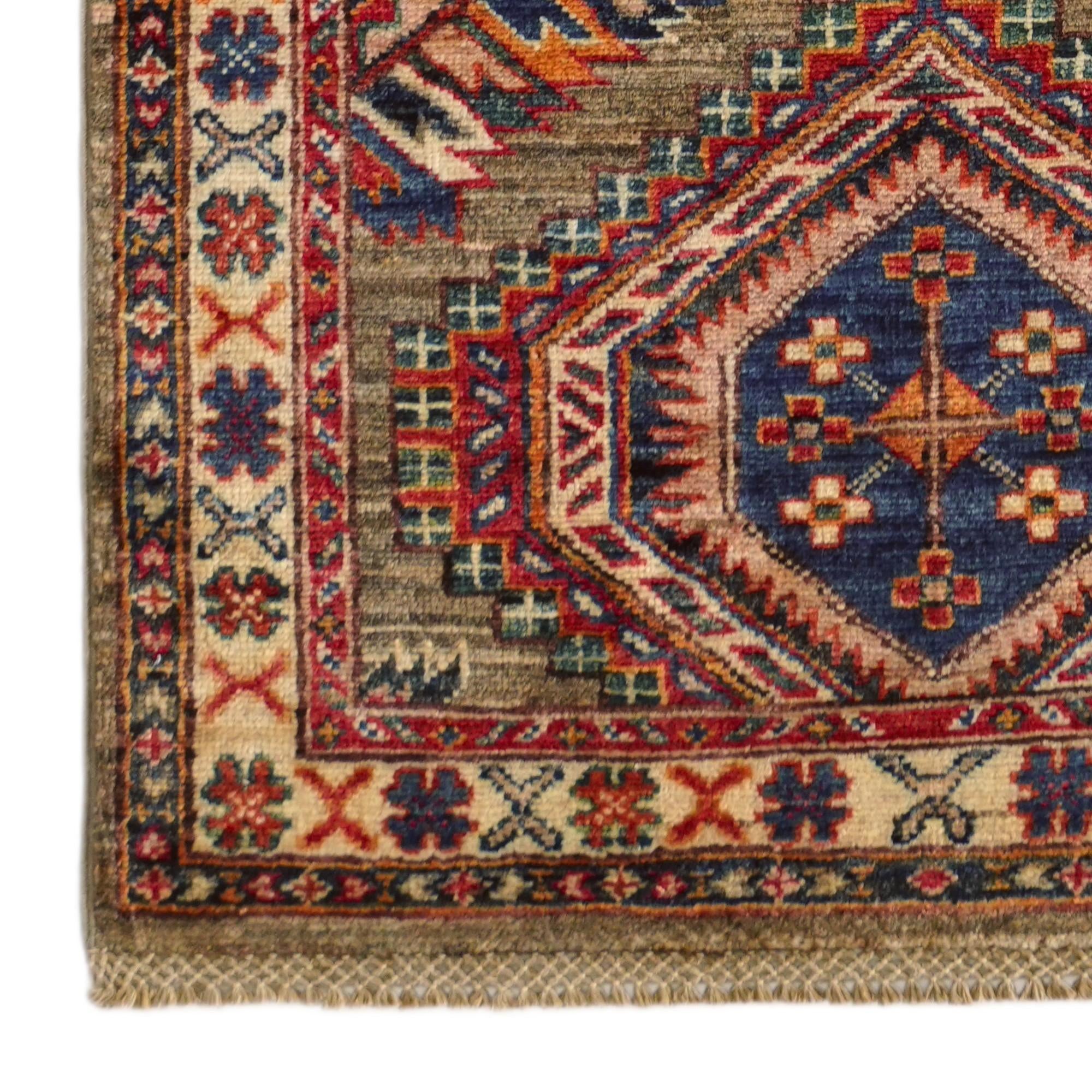 2' 6 x 7' Hand Knotted Kazak Runner Rug
