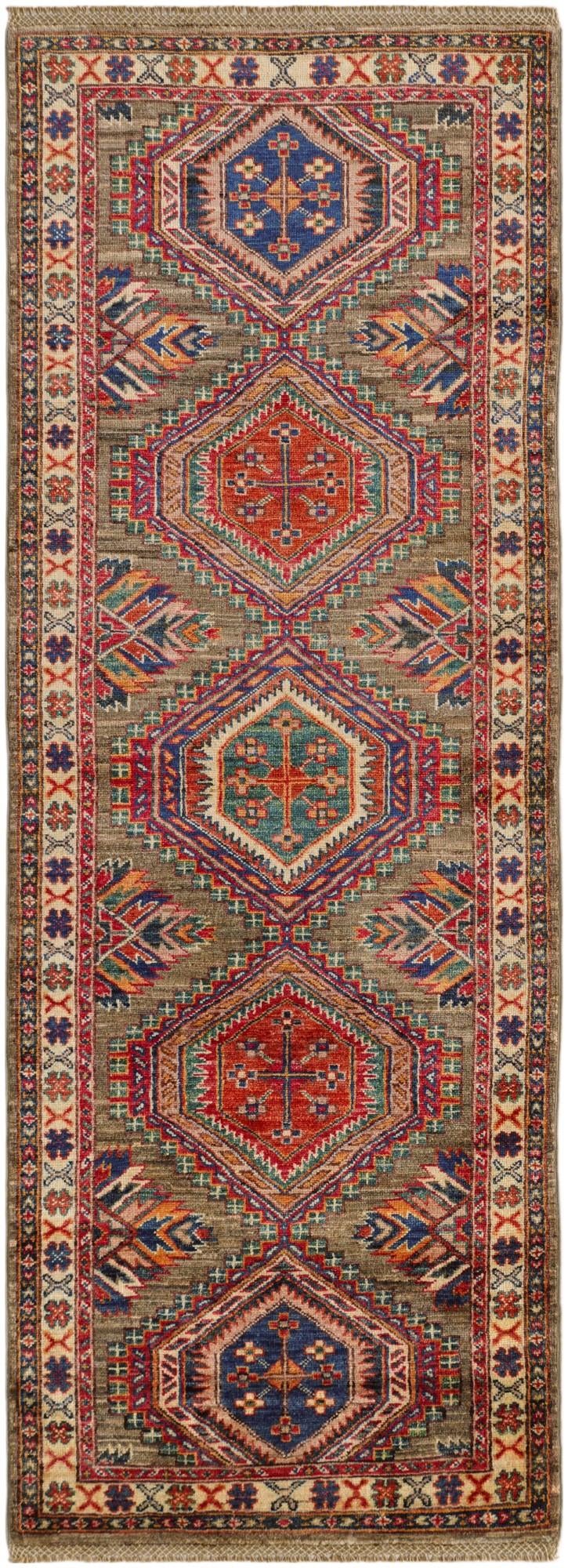 2' 6 x 7' Hand Knotted Kazak Runner Rug
