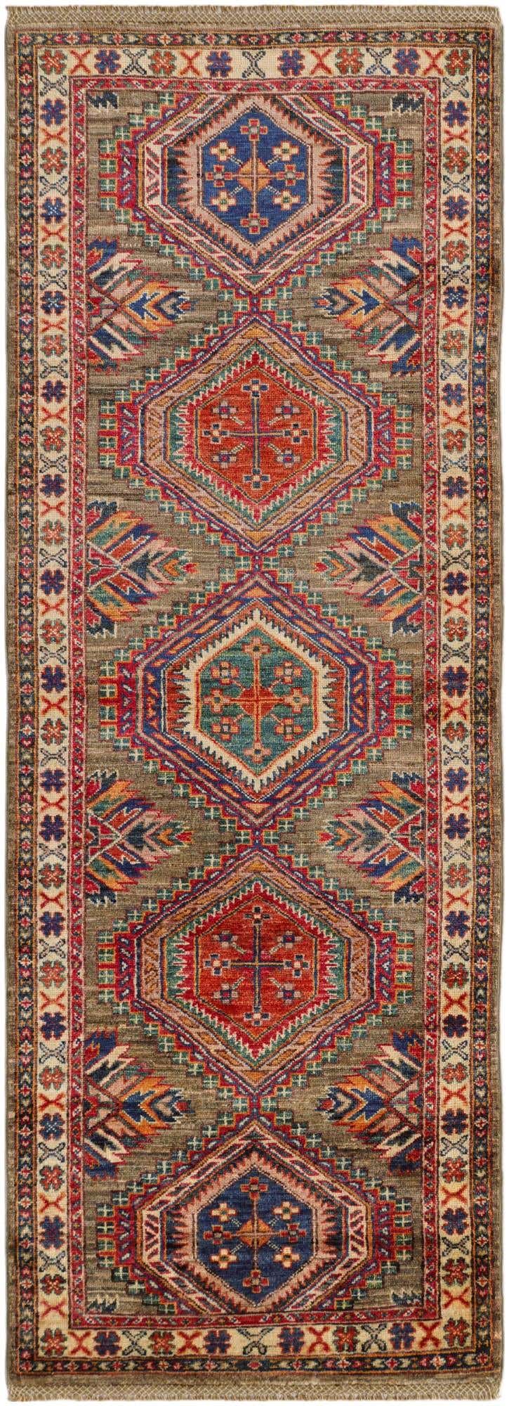 2' 6 x 7' Hand Knotted Kazak Runner Rug
