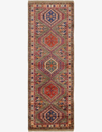 2' 6 x 7' Hand Knotted Kazak Runner Rug