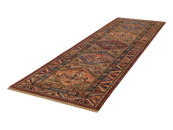 2' 9 x 9' Hand Knotted Kazak Runner Rug