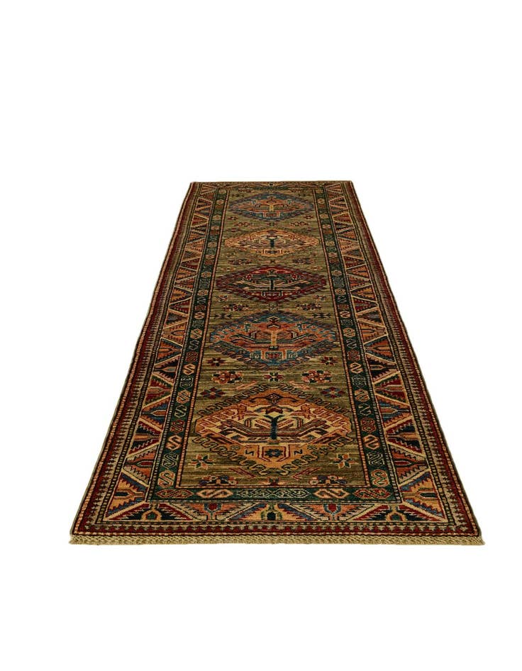 Detail image of 2' 9 x 9' Hand Knotted Kazak Runner Rug