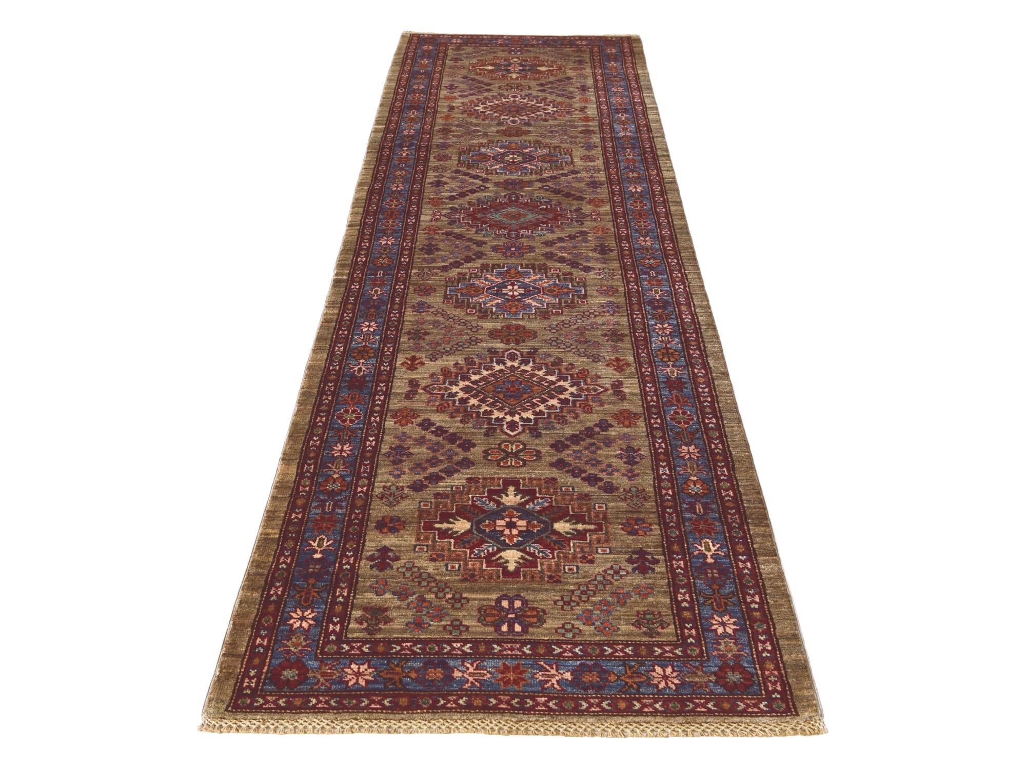 2' 9 x 9' 10 Hand Knotted Kazak Runner Rug