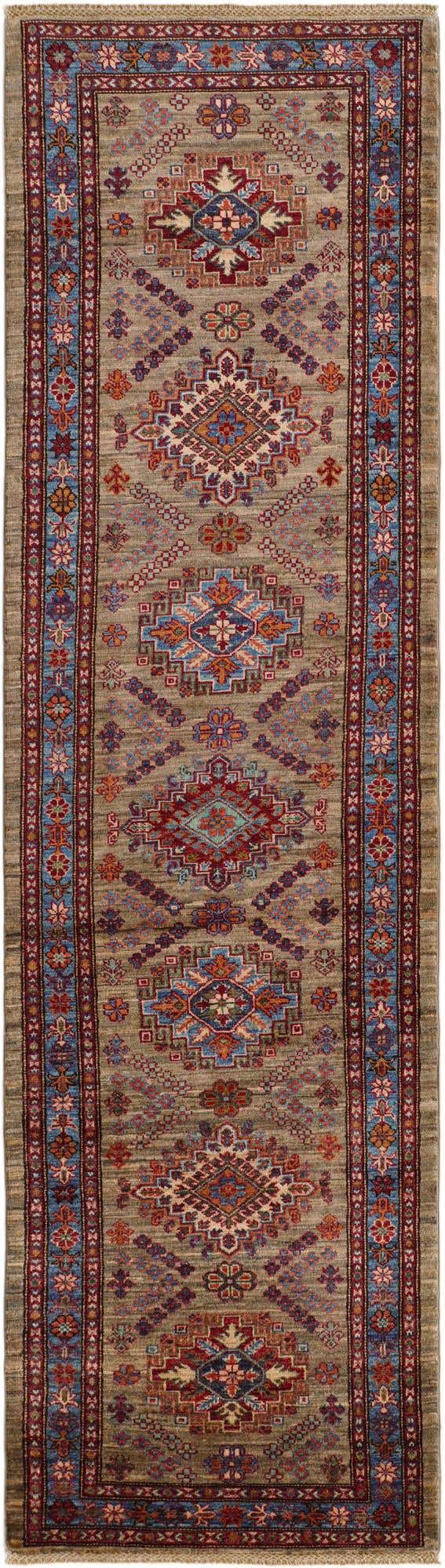 2' 9 x 9' 10 Hand Knotted Kazak Runner Rug