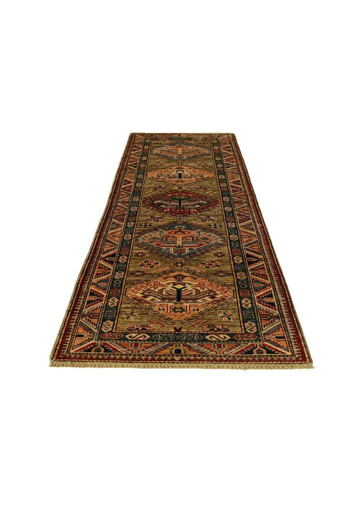2' 9 x 9' 1 Hand Knotted Kazak Runner Rug