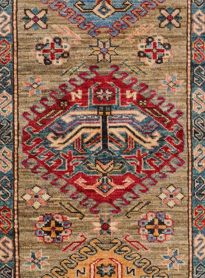2' 9 x 9' 1 Hand Knotted Kazak Runner Rug
