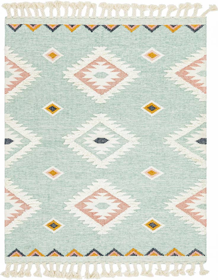Detail image of 6' 1 x 9' Hand Woven Arizona Wool Rug