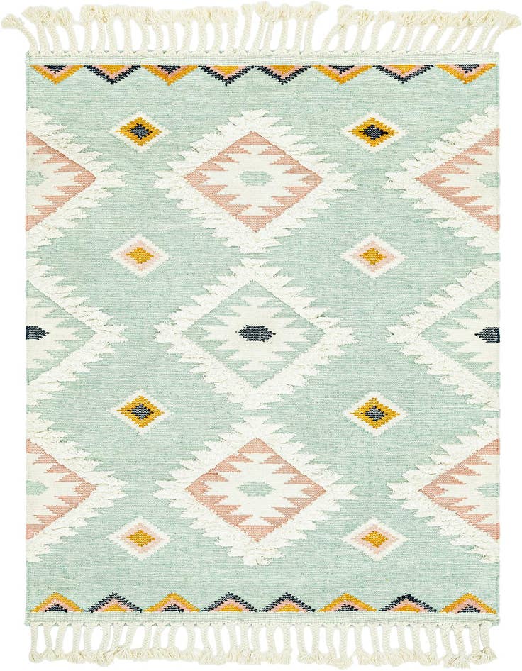 Detail image of 5' 1 x 8' Hand Woven Arizona Wool Rug