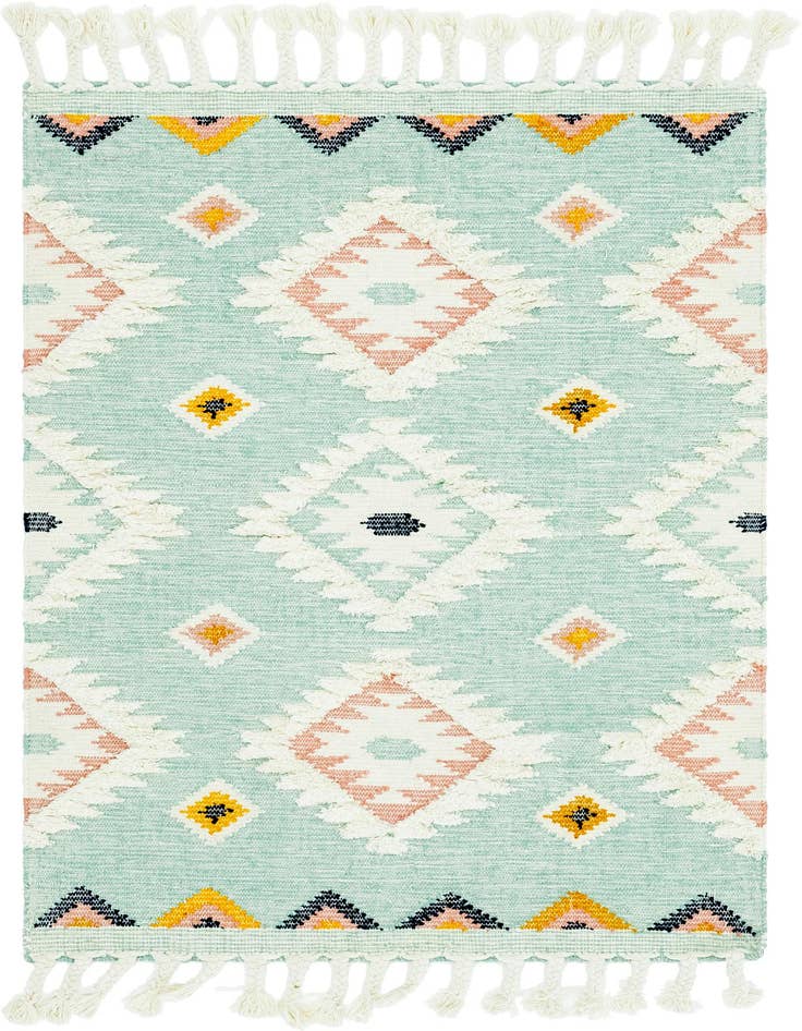 Detail image of 4' 1 x 6' 1 Hand Woven Arizona Wool Rug