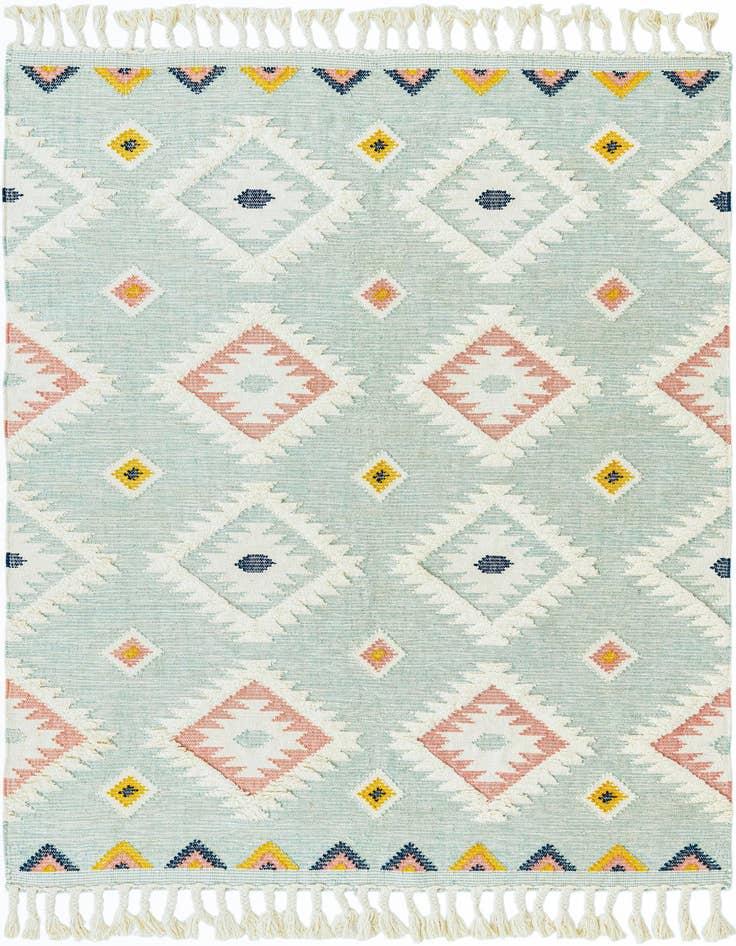 Detail image of 7' 1 x 10' Hand Woven Arizona Wool Rug