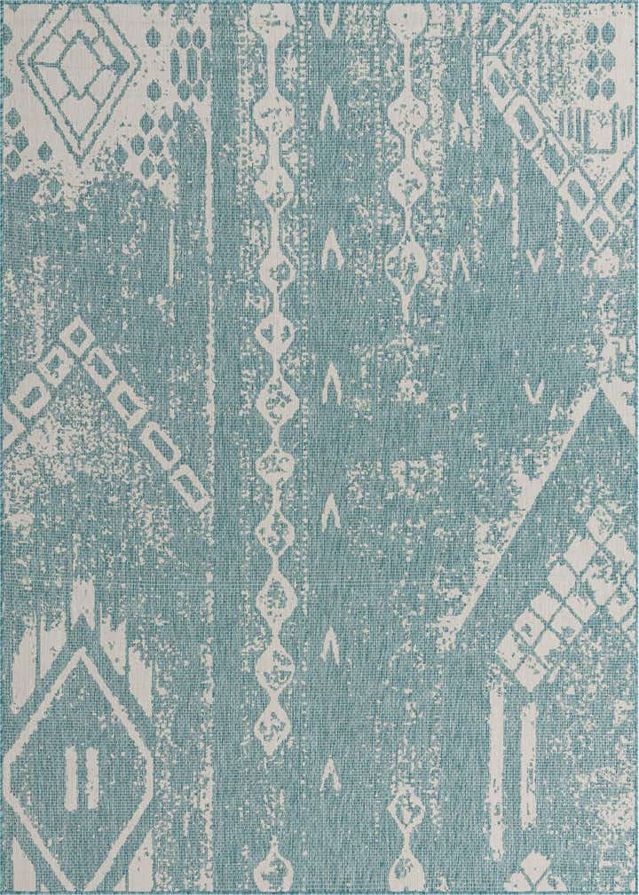 7' 10 x 10' Easy-Clean Bohemian Indoor / Outdoor Rug