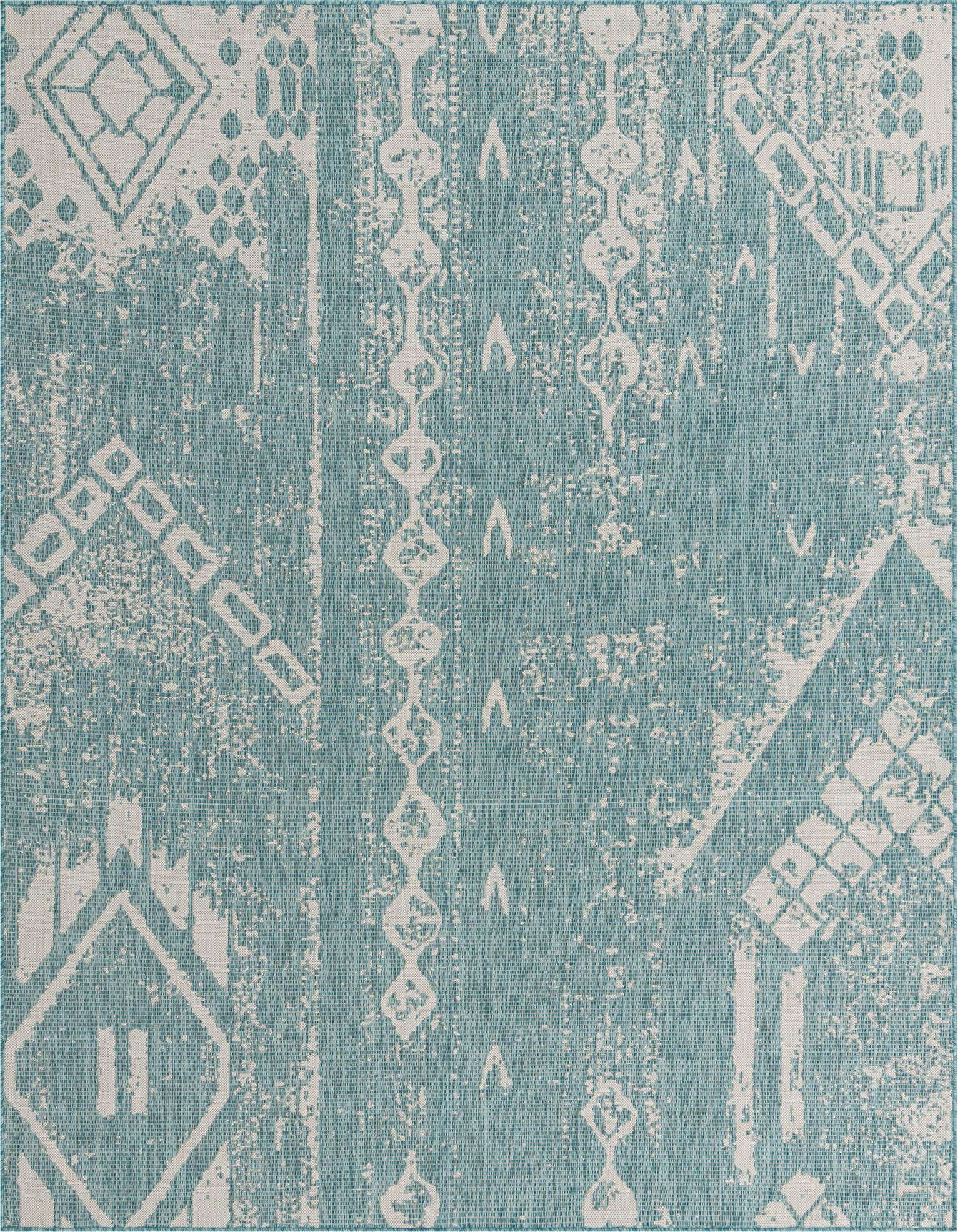 7' 10 x 10' Easy-Clean Bohemian Indoor / Outdoor Rug