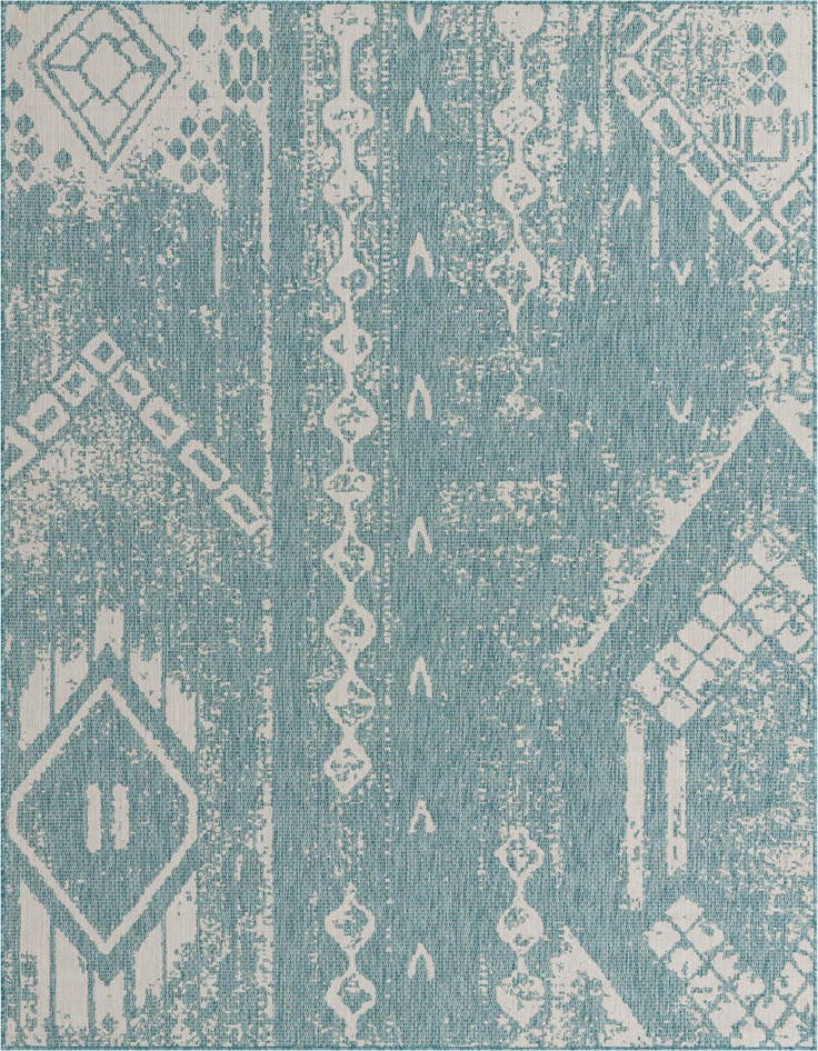 Detail image of 7' x 10' Easy-Clean Bohemian Indoor / Outdoor Rug