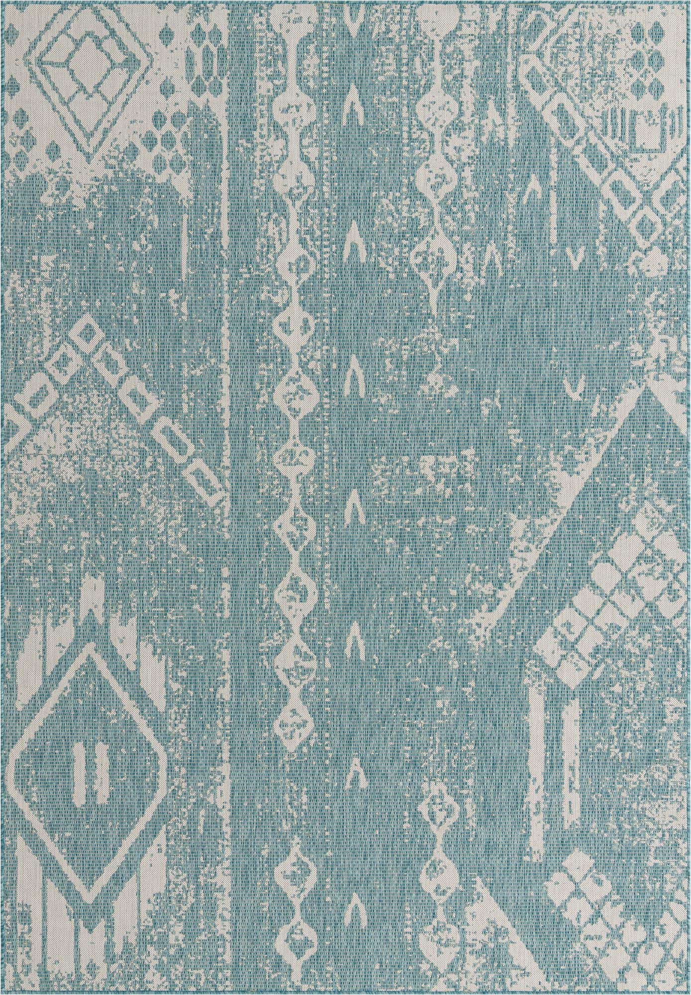 7' x 10' Easy-Clean Bohemian Indoor / Outdoor Rug