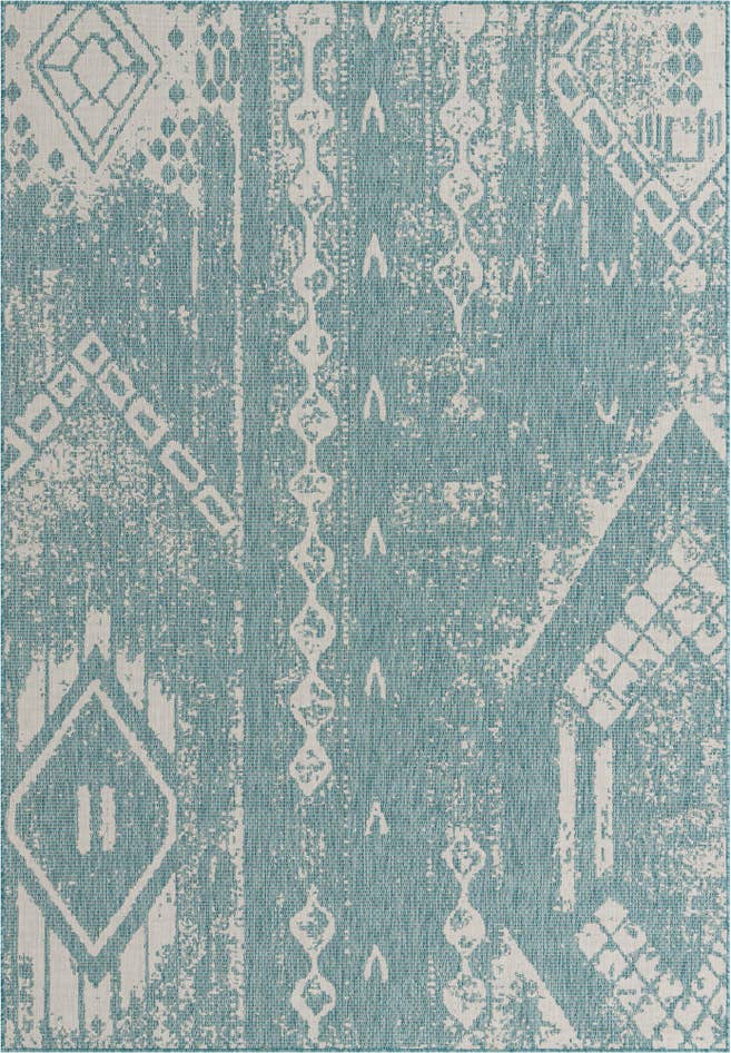 Detail image of 7' x 10' Easy-Clean Bohemian Indoor / Outdoor Rug