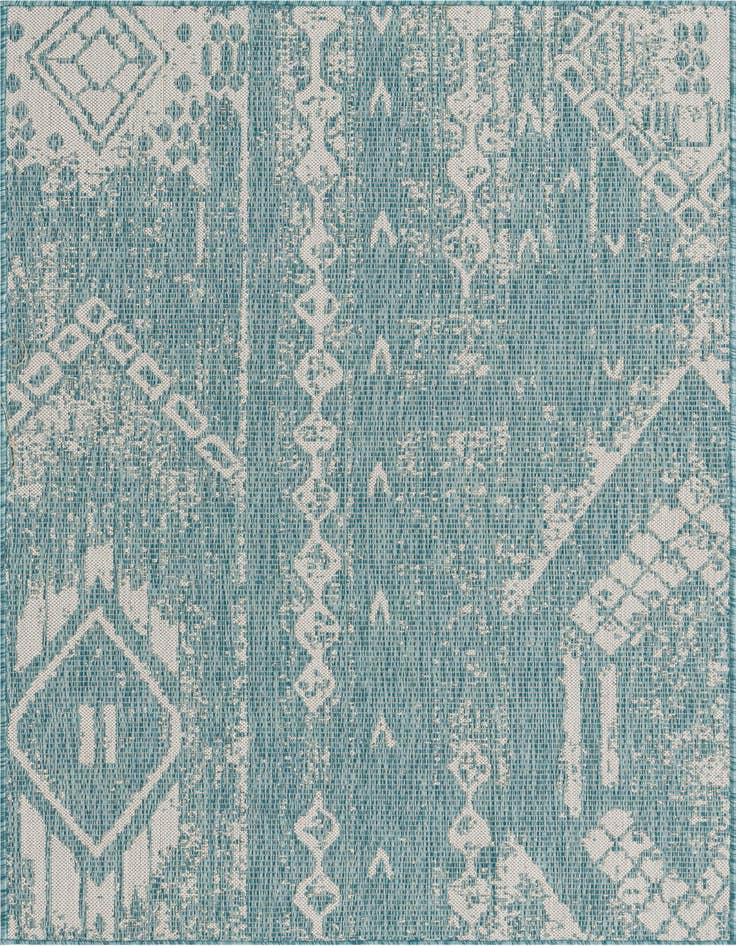 Detail image of 4' x 6' Easy-Clean Bohemian Indoor / Outdoor Rug