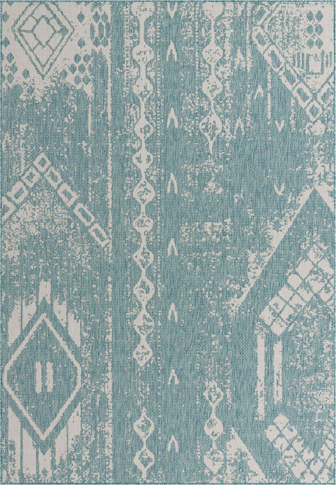 7' x 10'  Washable Bohemian Indoor / Outdoor Rug