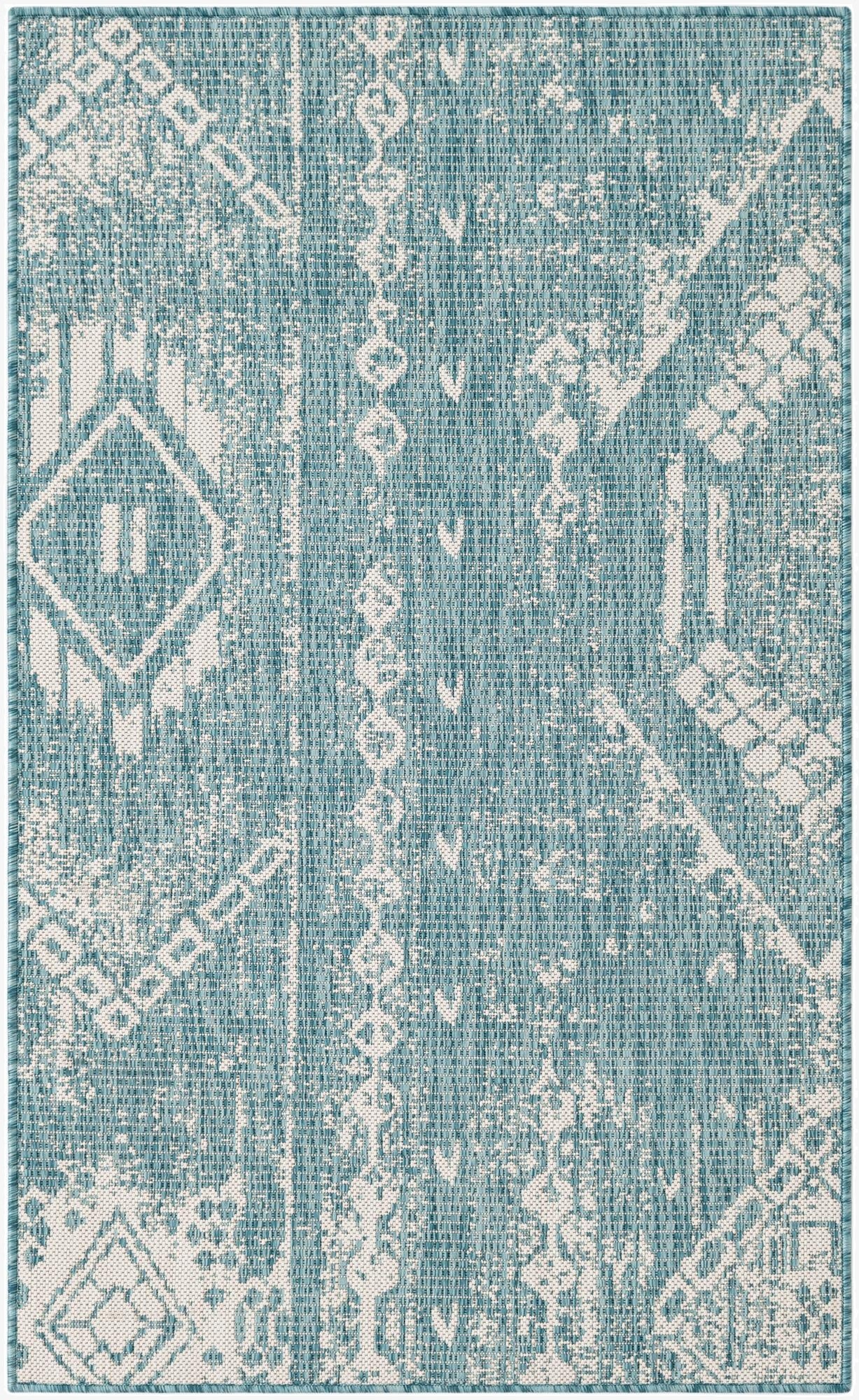 3' x 5'  Washable Bohemian Indoor / Outdoor Rug