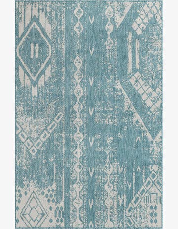 5' 3 x 8' Easy-Clean Bohemian Indoor / Outdoor Rug