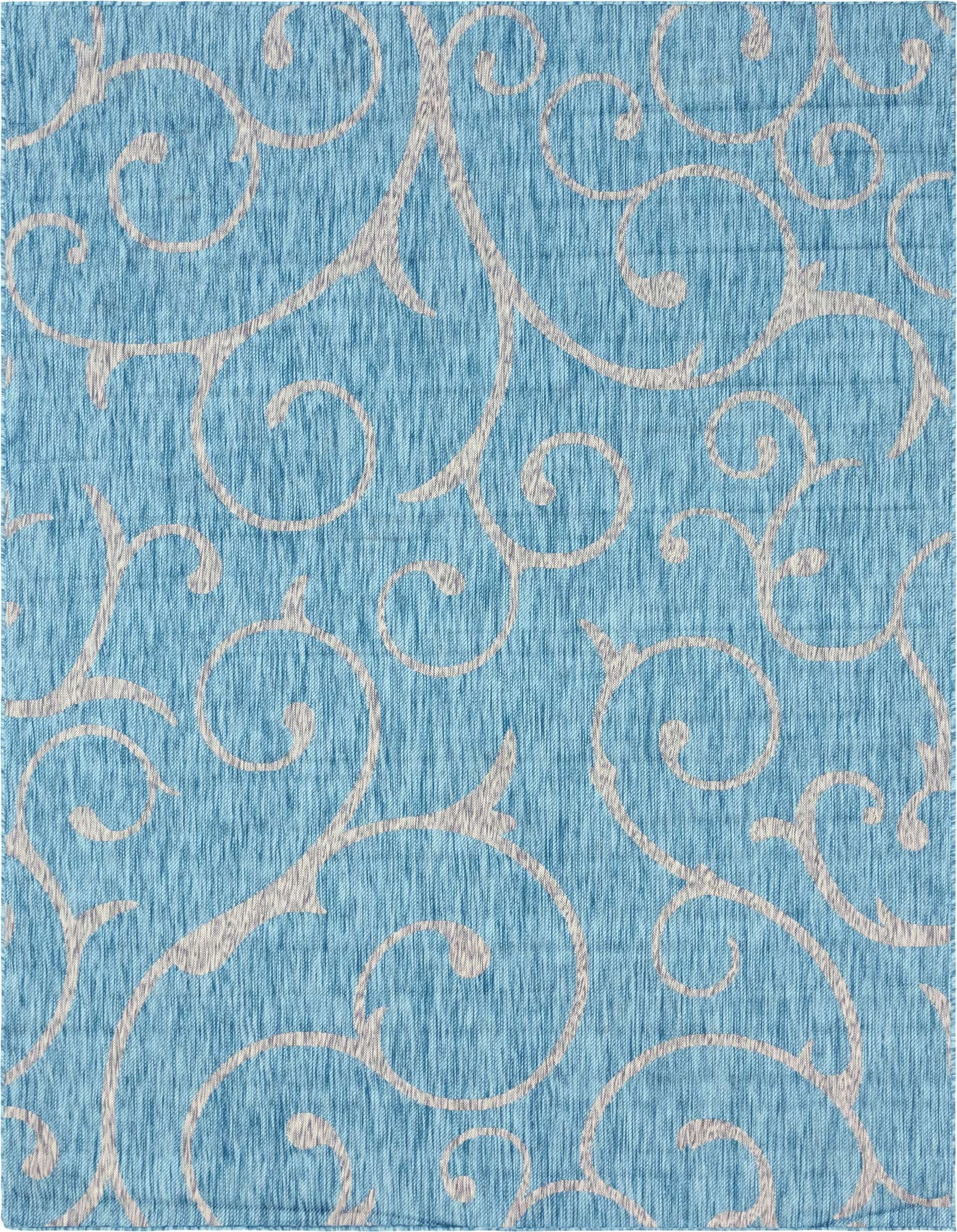 7' 10 x 11' Easy-Clean Botanical Indoor / Outdoor Rug