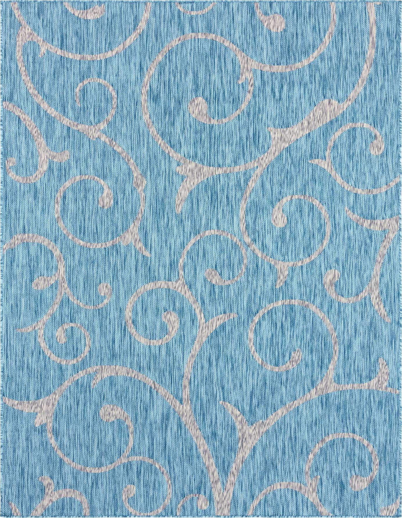 7' x 10' Easy-Clean Botanical Indoor / Outdoor Rug