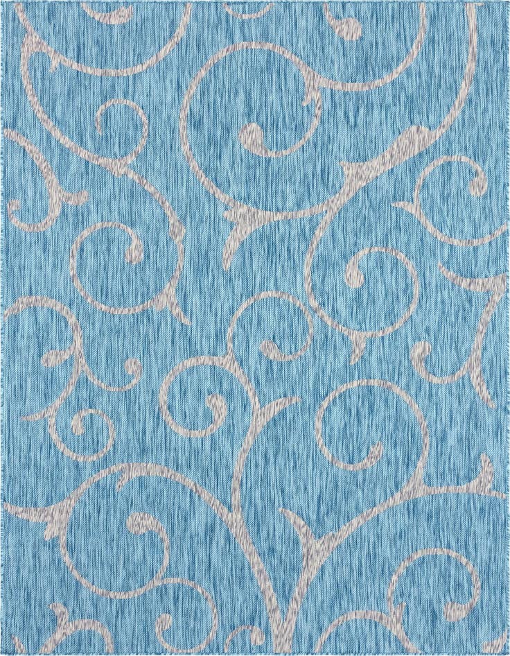 Detail image of 7' x 10' Easy-Clean Botanical Indoor / Outdoor Rug