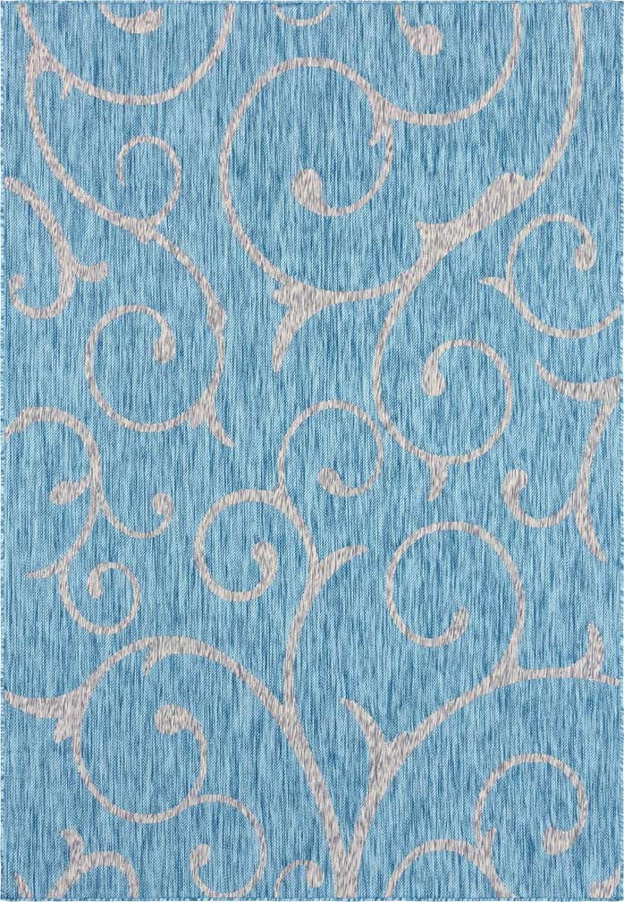 7' x 10' Easy-Clean Botanical Indoor / Outdoor Rug