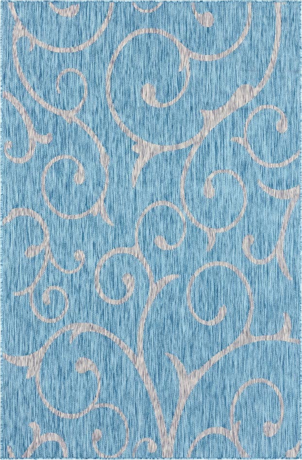 Detail image of 6' x 9' Easy-Clean Botanical Indoor / Outdoor Rug