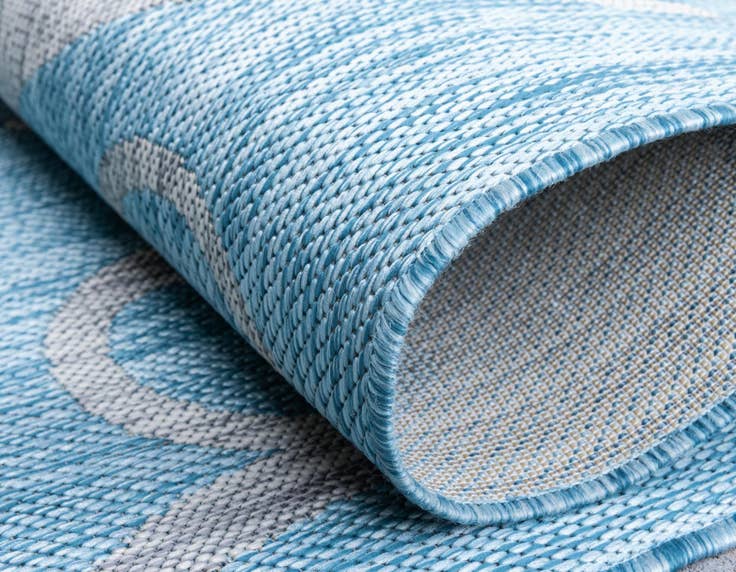 Detail image of 9' x 12' Easy-Clean Botanical Indoor / Outdoor Rug