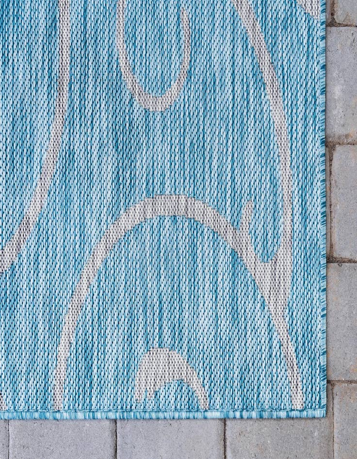 Detail image of 6' x 9'  Washable Botanical Indoor / Outdoor Rug