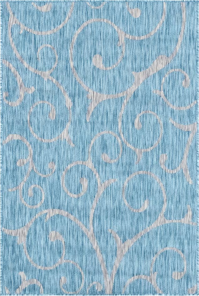 Detail image of 4' x 6' Easy-Clean Botanical Indoor / Outdoor Rug
