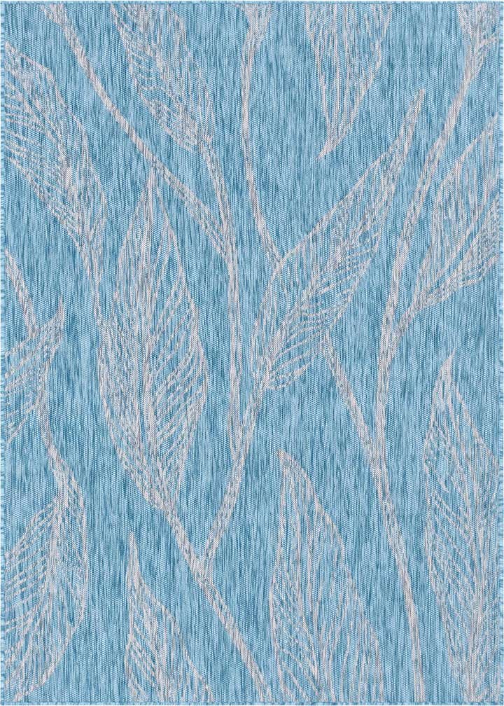 5' 3 x 8' Easy-Clean Botanical Indoor / Outdoor Rug