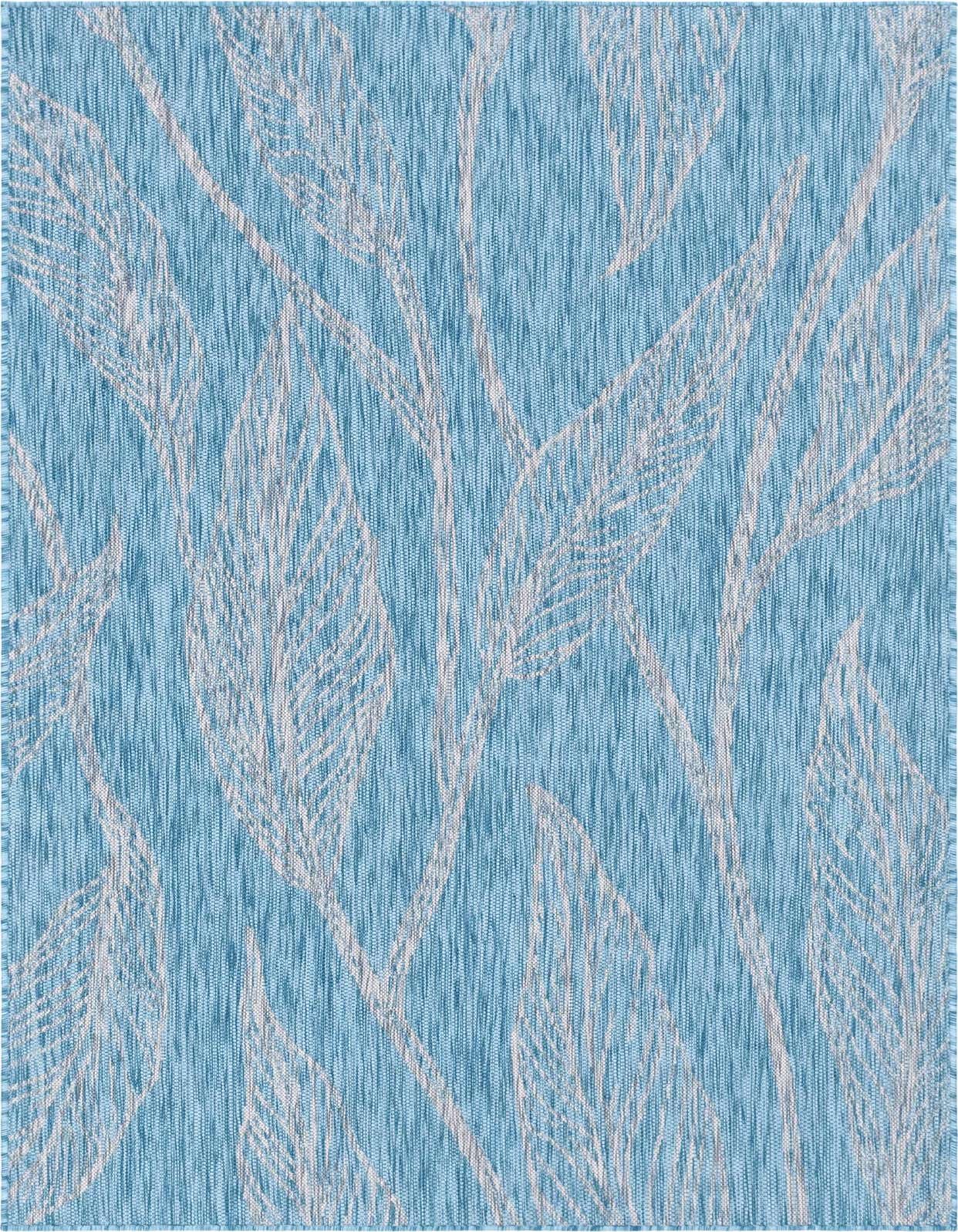 5' 3 x 8' Easy-Clean Botanical Indoor / Outdoor Rug