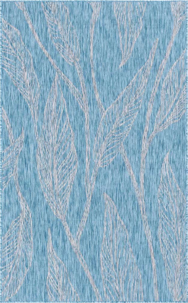 5' 3 x 8' Easy-Clean Botanical Indoor / Outdoor Rug