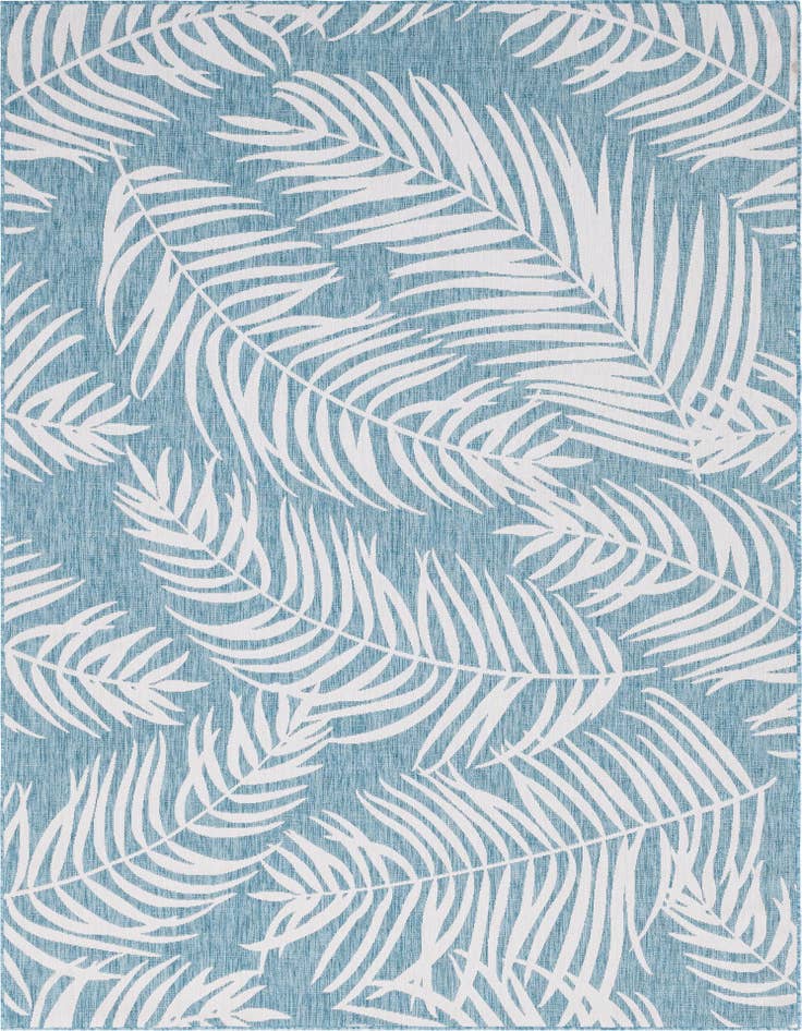 Detail image of 9' x 12' Easy-Clean Botanical Indoor / Outdoor Rug
