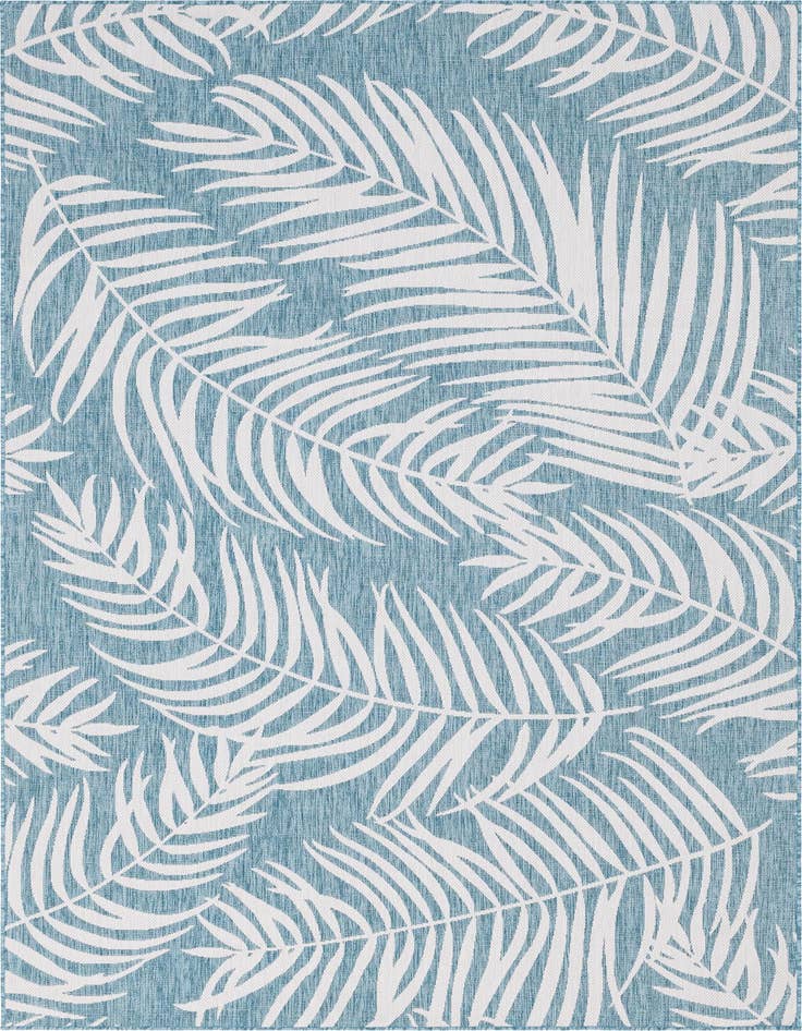 Detail image of 7' 10 x 11' Easy-Clean Botanical Indoor / Outdoor Rug