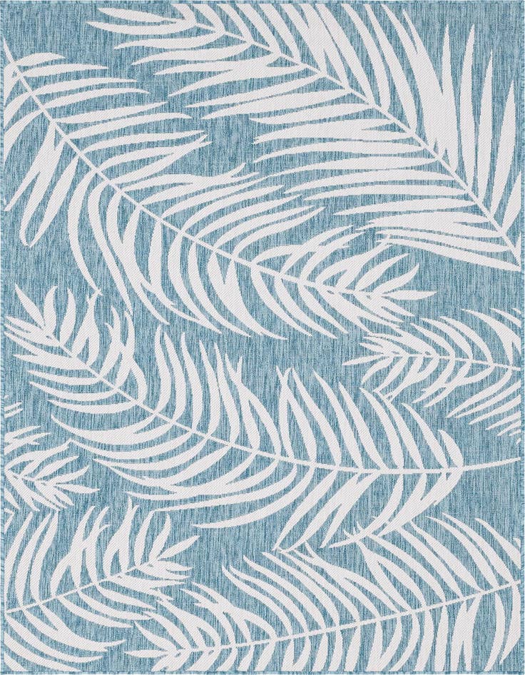 Detail image of 6' x 9' Easy-Clean Botanical Indoor / Outdoor Rug