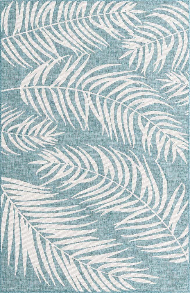 5' 3 x 8' Easy-Clean Botanical Indoor / Outdoor Rug
