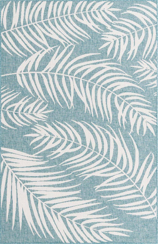 Detail image of 5' 3 x 8' Easy-Clean Botanical Indoor / Outdoor Rug