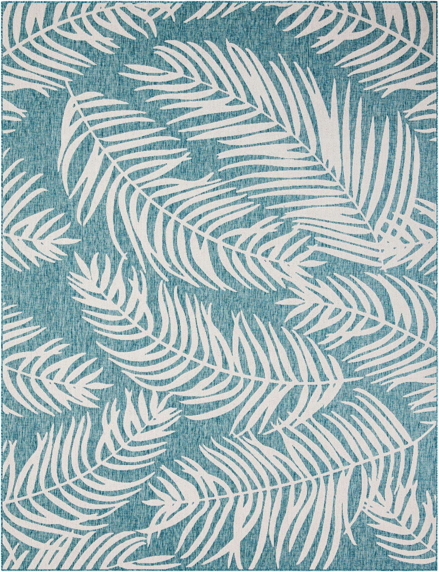 10' x 13' Easy-Clean Botanical Indoor / Outdoor Rug