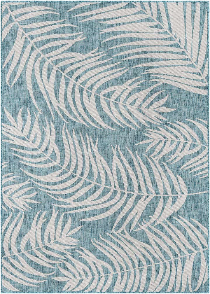5' 3 x 7' Easy-Clean Botanical Indoor / Outdoor Rug