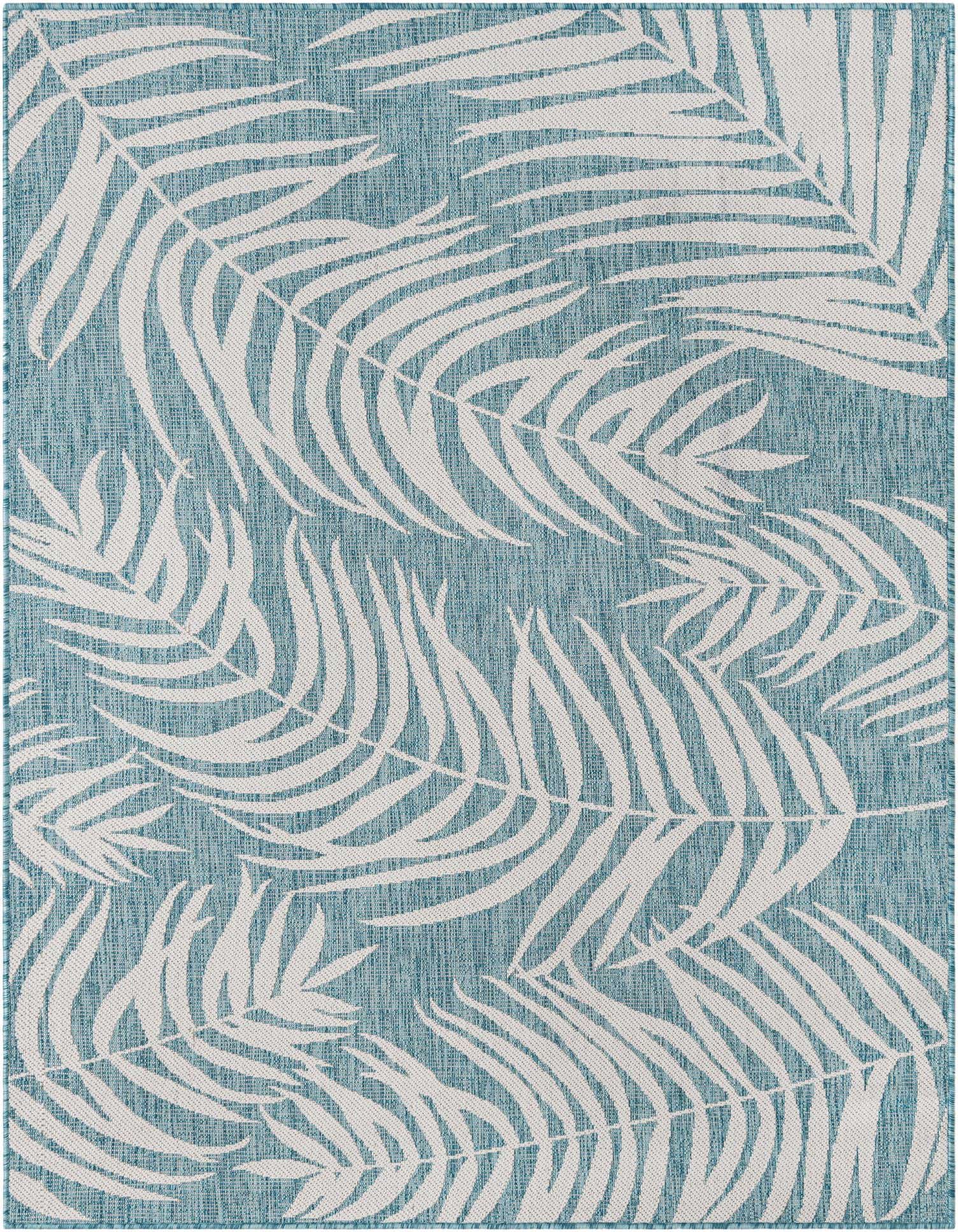 5' 3 x 7' Easy-Clean Botanical Indoor / Outdoor Rug