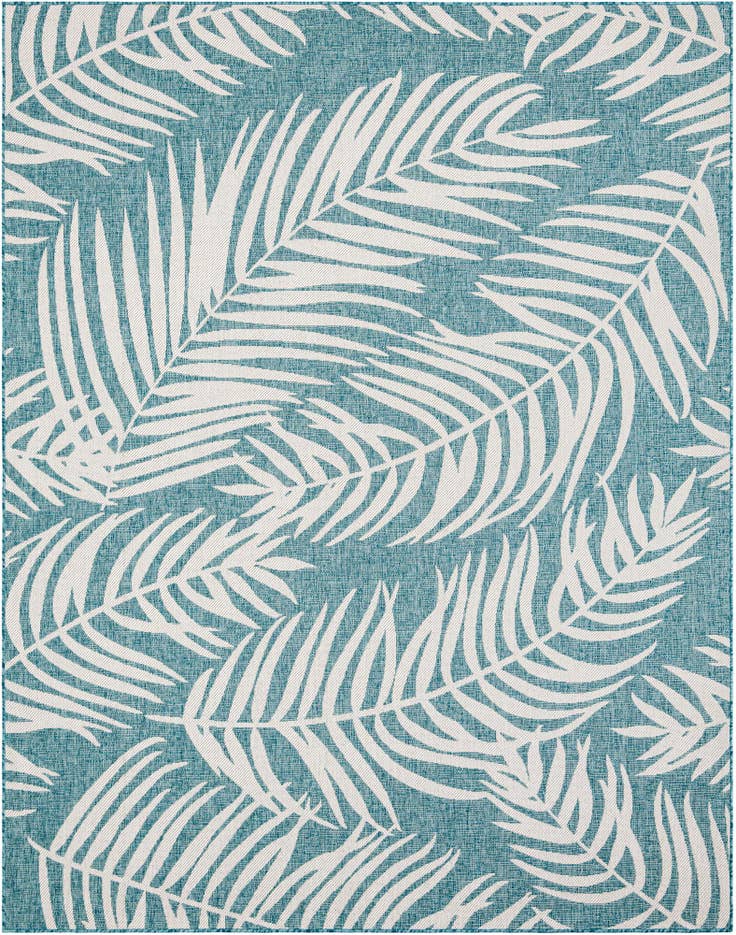 Detail image of 7' 10 x 10' Easy-Clean Botanical Indoor / Outdoor Rug
